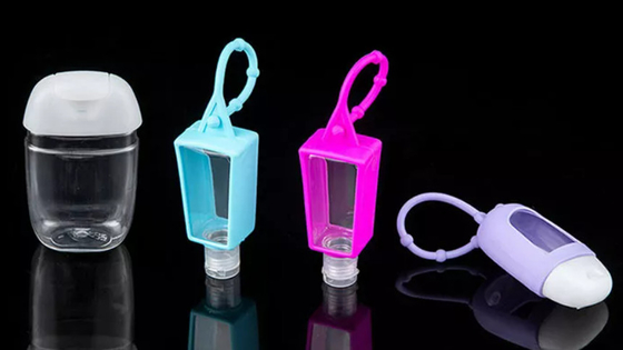 La chaîne principale vide de douille de silicone de l'animal familier 30Ml met lisse en bouteille pour la main Santizer