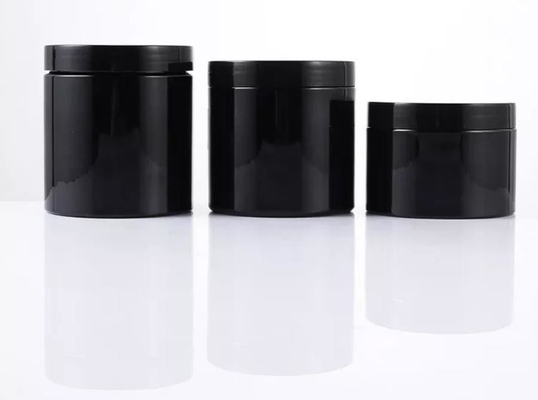 Noir cosmétique en plastique du pot 120ml d'ANIMAL FAMILIER vide pour l'emballage crème
